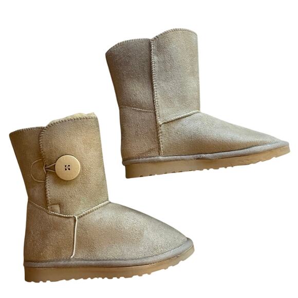 UGG Australia Bailey Button Light Gray Boots Size Big Kids E.U. 31 US 1 - Picture 1 of 8